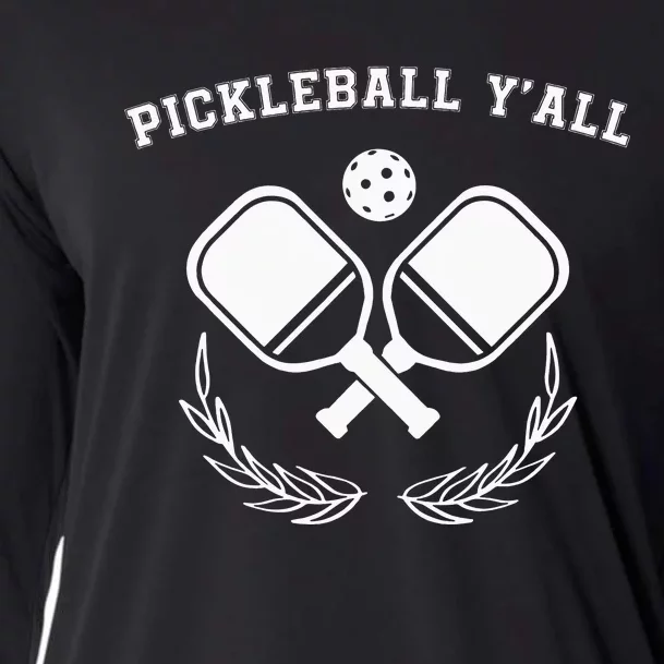 Pickleball Ya'll Tees  Pickle Ball Lover Cooling Performance Long Sleeve Crew