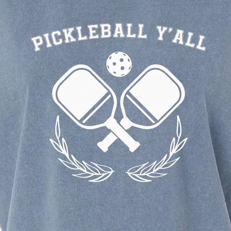 Pickleball Ya'll Tees  Pickle Ball Lover Garment-Dyed Women's Muscle Tee