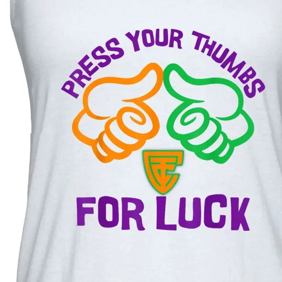 Pressing Your Thumbs For Luck Ladies Essential Flowy Tank