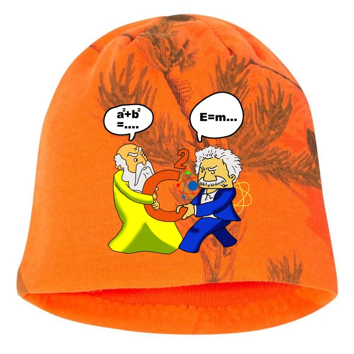 Pythagoras vs Einstein Funny Math Science Kati - Camo Knit Beanie