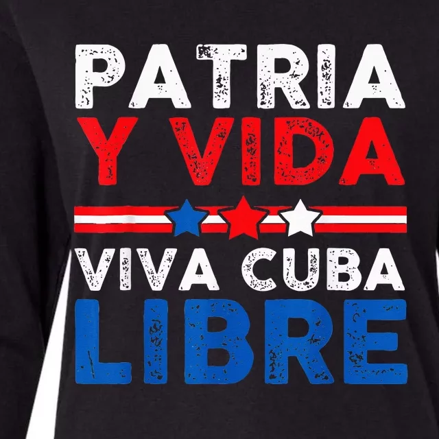 Patria Y Vida VIVA CUBA LIBRE Womens Cotton Relaxed Long Sleeve T-Shirt