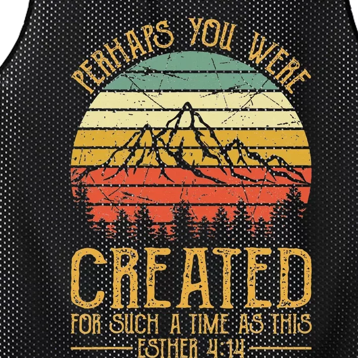 Perhaps You Were Created For Such A Time As This Christian Mesh Reversible Basketball Jersey Tank