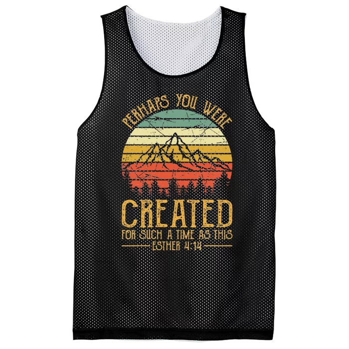 Perhaps You Were Created For Such A Time As This Christian Mesh Reversible Basketball Jersey Tank