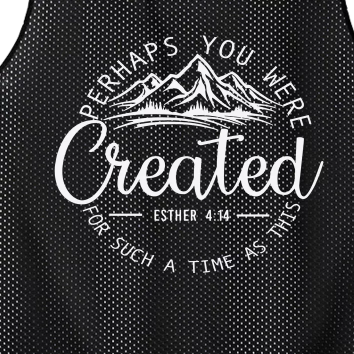 Perhaps You Were Created Christian Esther 4 14 Bible Verse Mesh Reversible Basketball Jersey Tank