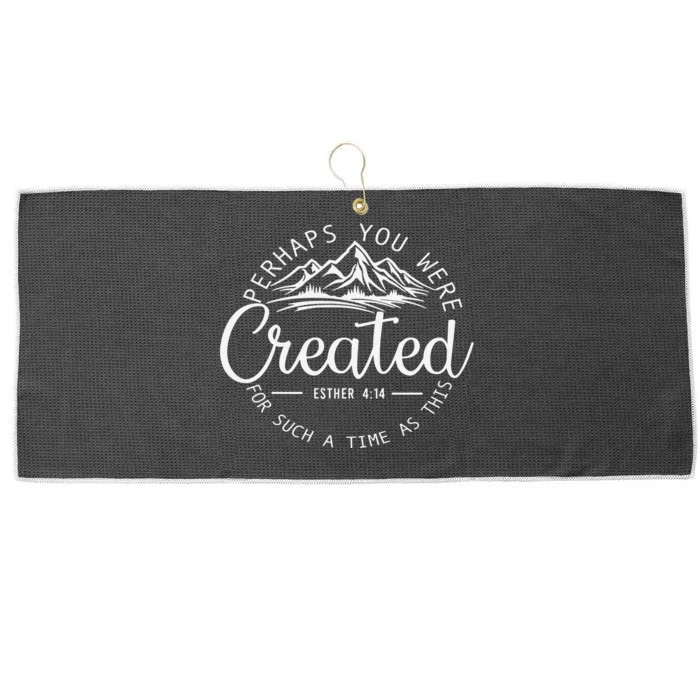 Perhaps You Were Created Christian Esther 4 14 Bible Verse Large Microfiber Waffle Golf Towel