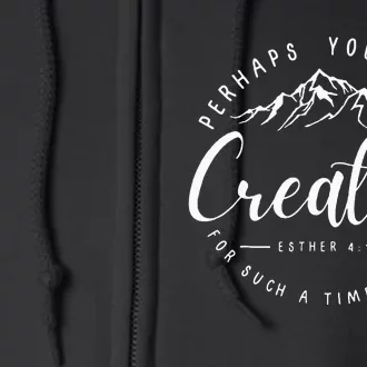 Perhaps You Were Created Esther 414 Faith Chosen Christian Full Zip Hoodie