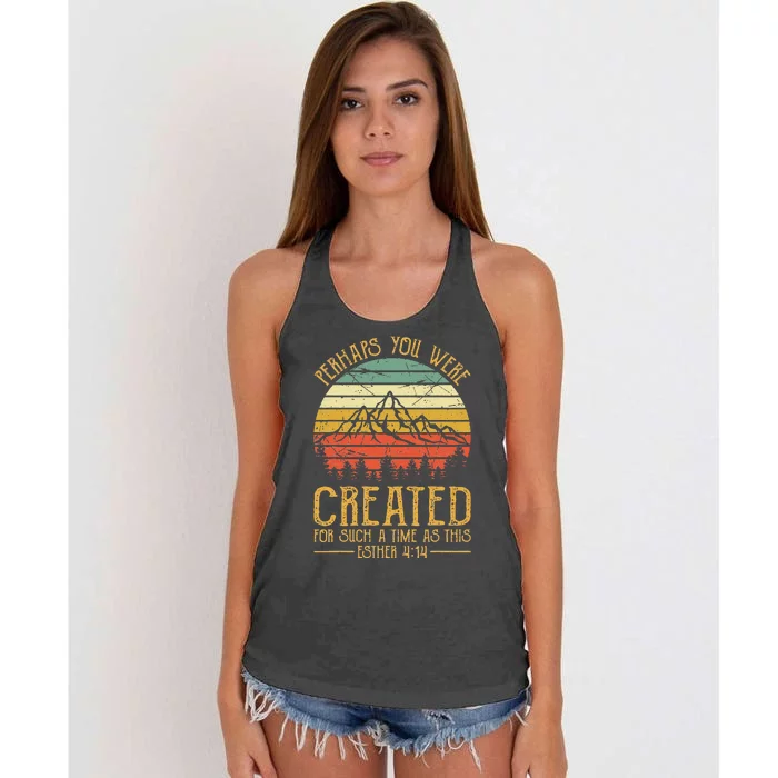 Perhaps You Were Created For Such A Time As This Christian Women's Knotted Racerback Tank