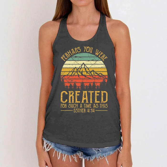 Perhaps You Were Created For Such A Time As This Christian Women's Knotted Racerback Tank