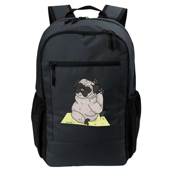 Pug Yoga Workout Kawaii Cartoon Cute Animal Dog Lover Gift Funny Gift Daily Commute Backpack