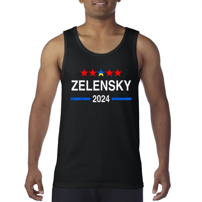 President Zelensky 2024 Election Ukraine Tank Top