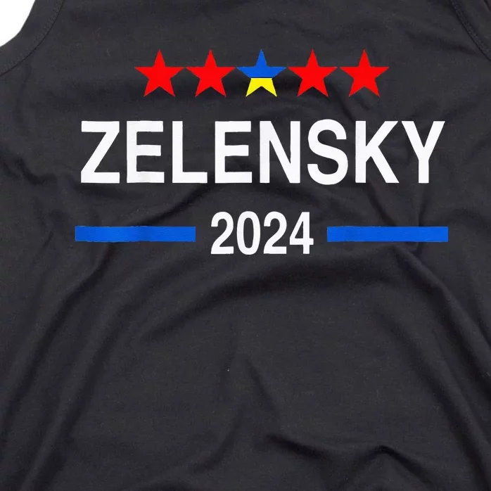 President Zelensky 2024 Election Ukraine Tank Top