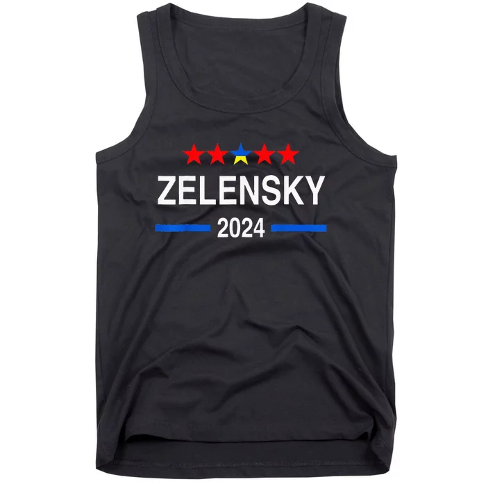 President Zelensky 2024 Election Ukraine Tank Top