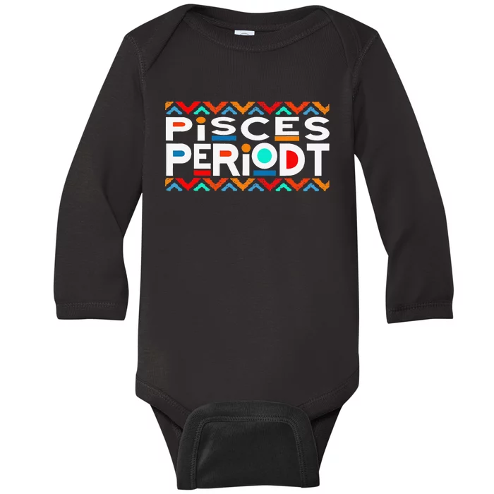 Pisces Zodiac February 19 March 20 Birthday Baby Long Sleeve Bodysuit