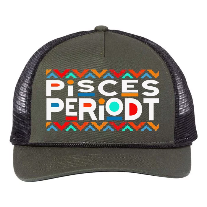 Pisces Zodiac February 19 March 20 Birthday Retro Rope Trucker Hat Cap