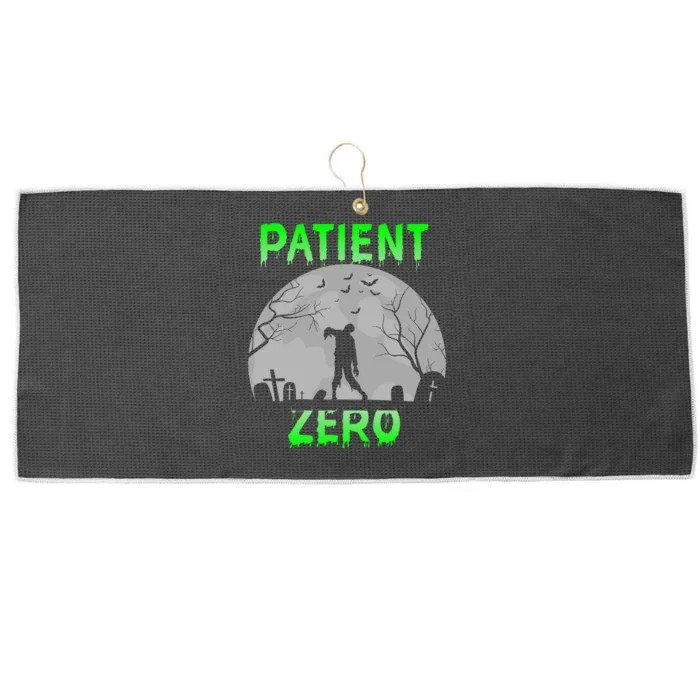 Patient Zero Funny Halloween Zombie Apocalypse Costume Large Microfiber Waffle Golf Towel