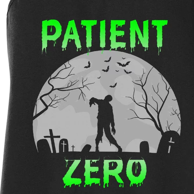 Patient Zero Funny Halloween Zombie Apocalypse Costume Women's Racerback Tank