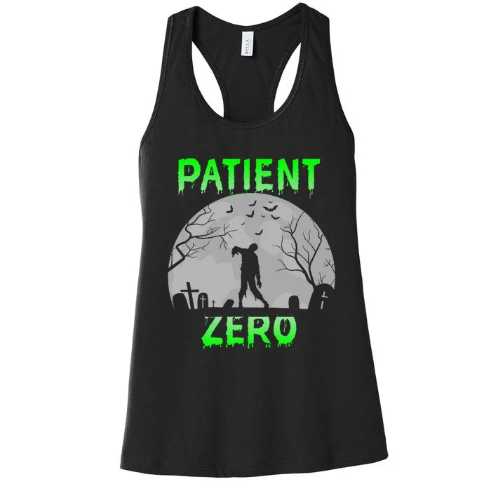 Patient Zero Funny Halloween Zombie Apocalypse Costume Women's Racerback Tank