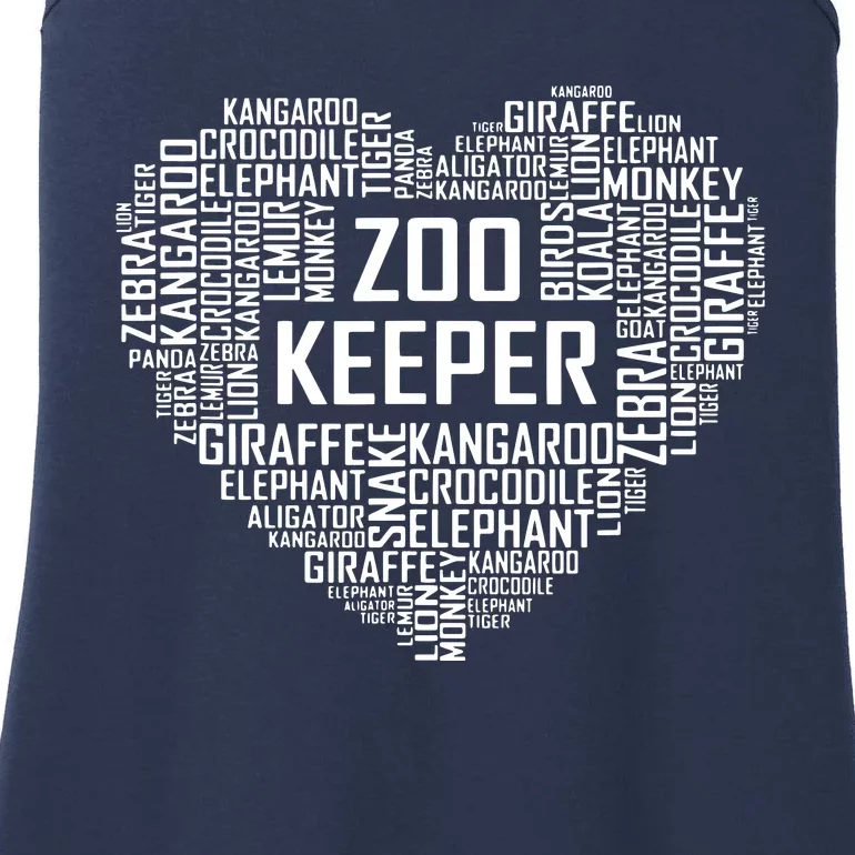 Proud Zoo Keeper Heart Gifts Zookeeper Animal Job Gift Ladies Essential Tank