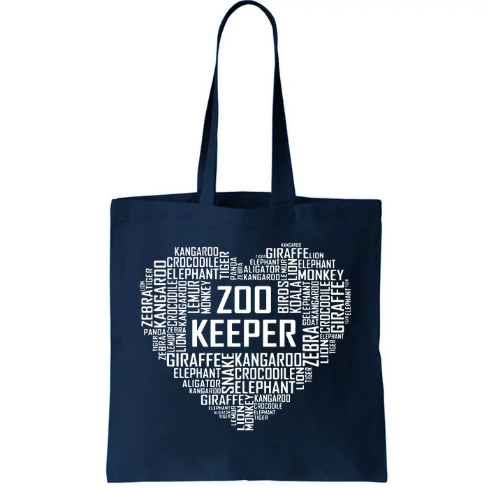 Proud Zoo Keeper Heart Gifts Zookeeper Animal Job Gift Tote Bag