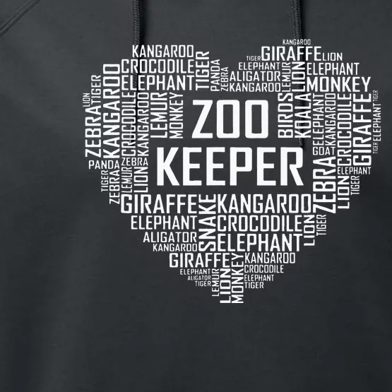 Proud Zoo Keeper Heart Gifts Zookeeper Animal Job Gift Performance Fleece Hoodie