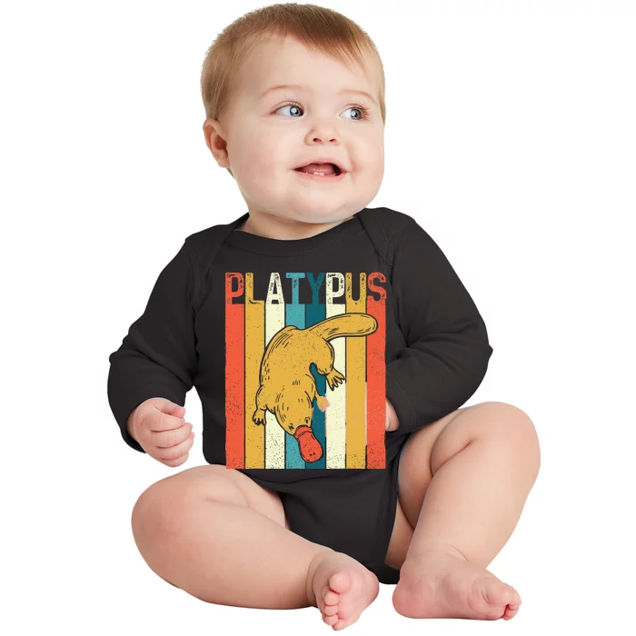 Platypus Zookeeper Marine Biologist Animal Lover Baby Long Sleeve Bodysuit