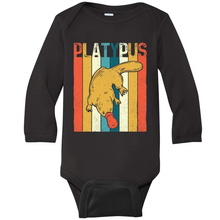 Platypus Zookeeper Marine Biologist Animal Lover Baby Long Sleeve Bodysuit