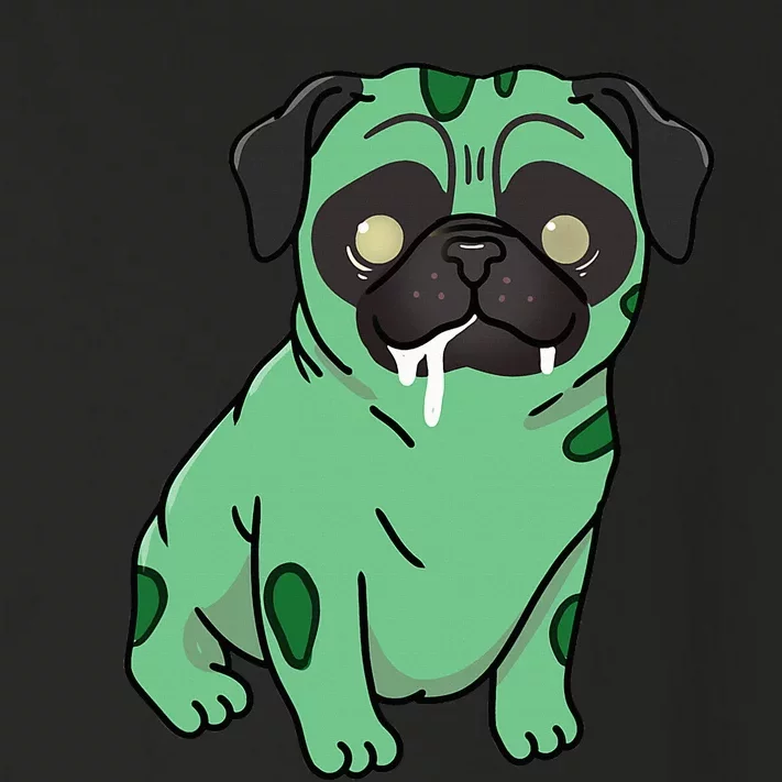 Pug Zombie Pug Halloween Toddler Long Sleeve Shirt