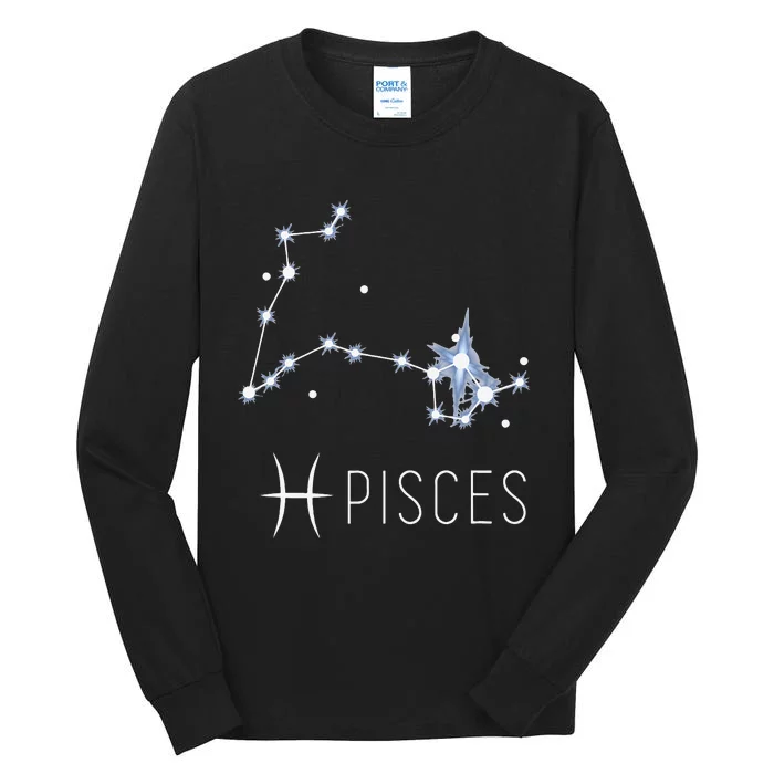 Pisces Zodiac Sign for Astrology Birthday Month Pisces Tall Long Sleeve T-Shirt