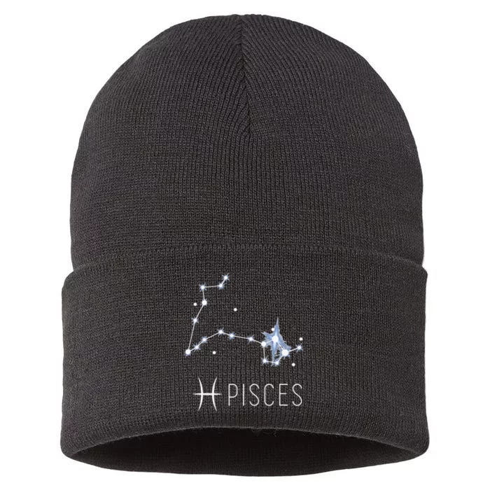 Pisces Zodiac Sign for Astrology Birthday Month Pisces Sustainable Knit Beanie