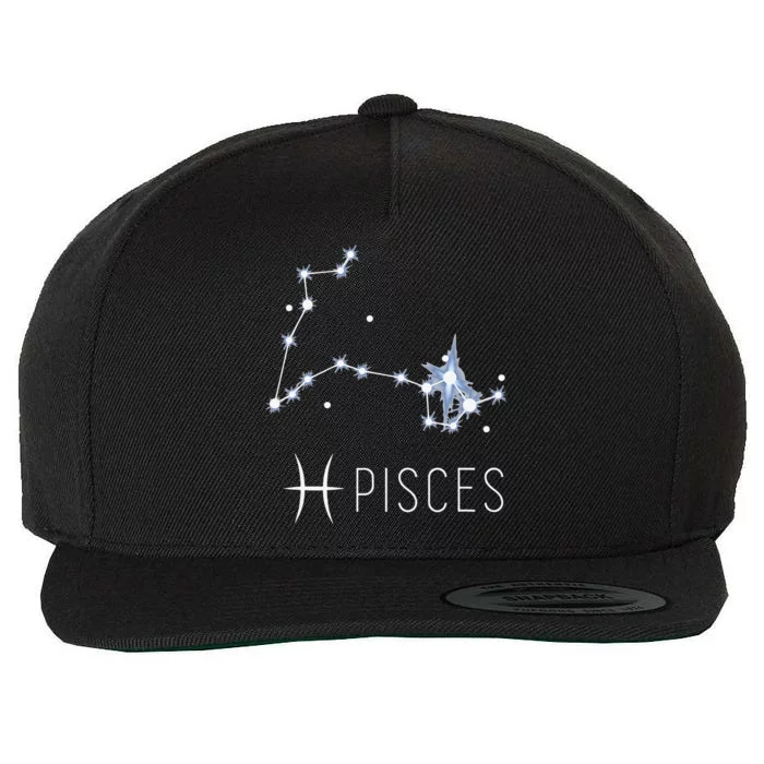 Pisces Zodiac Sign for Astrology Birthday Month Pisces Wool Snapback Cap