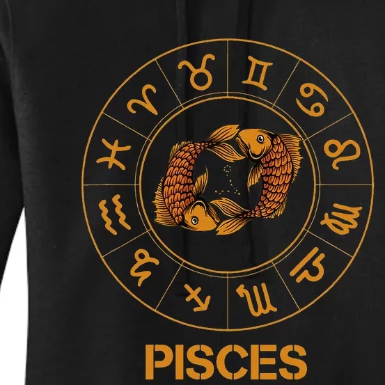 Pisces Zodiac Sign Women's Pullover Hoodie