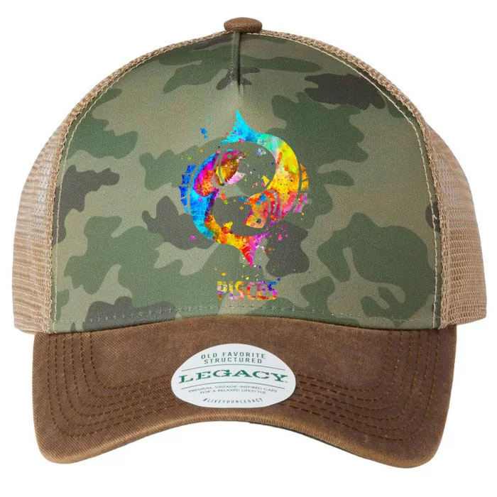 Pisces Zodiac Sign Legacy Tie Dye Trucker Hat