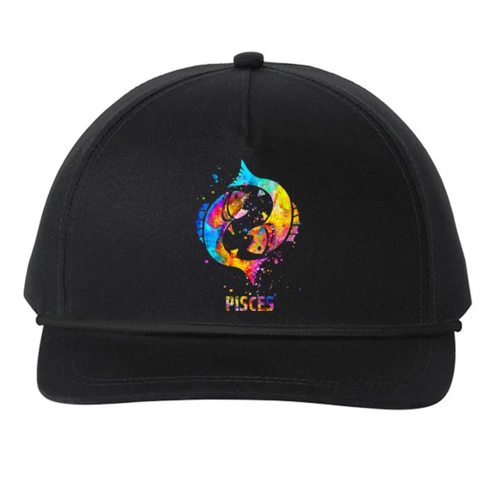 Pisces Zodiac Sign Snapback Five-Panel Rope Hat