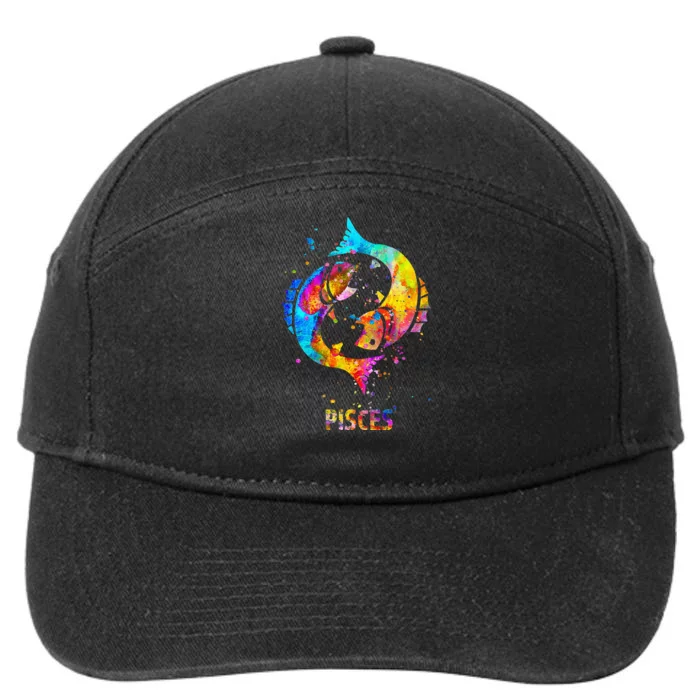 Pisces Zodiac Sign 7-Panel Snapback Hat