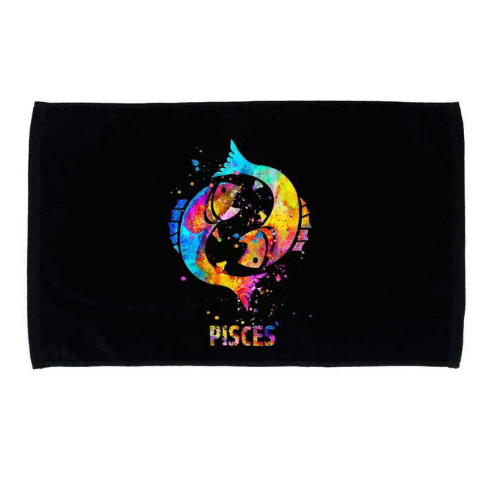 Pisces Zodiac Sign Microfiber Hand Towel