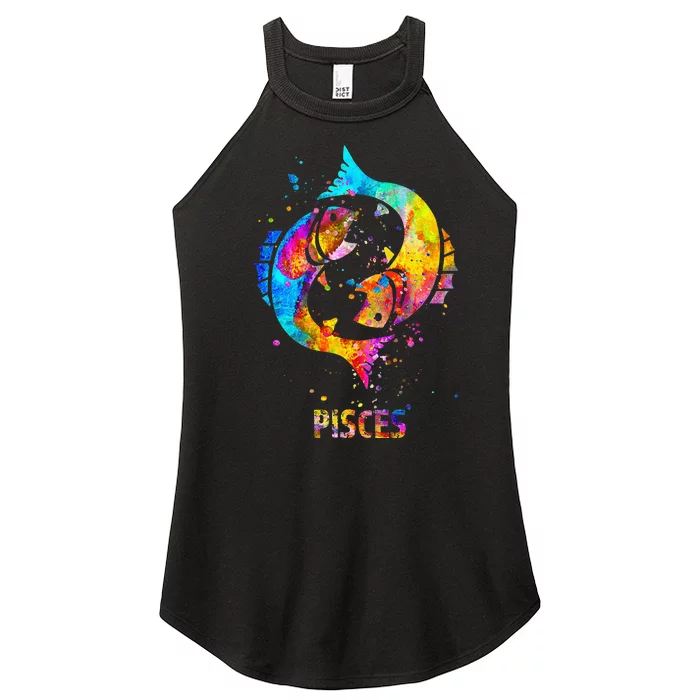 Pisces Zodiac Sign Women’s Perfect Tri Rocker Tank