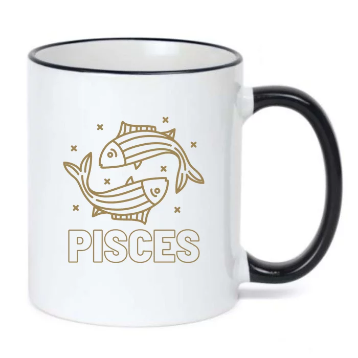 Pisces Zodiac Sign Cute Funny Black Color Changing Mug