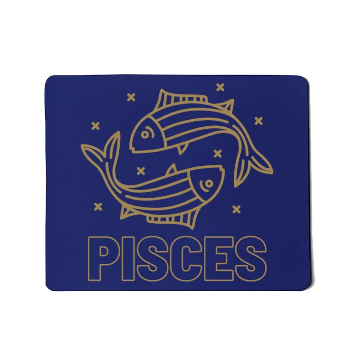 Pisces Zodiac Sign Cute Funny Mousepad