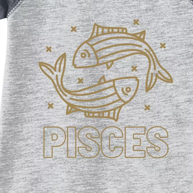 Pisces Zodiac Sign Cute Funny Infant Baby Jersey Bodysuit