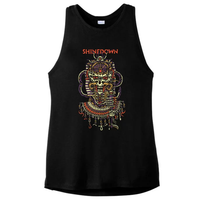 Planet Zero Skull Ladies Tri-Blend Wicking Tank