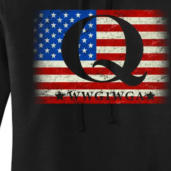 Q-anon  WWG1WGA Where We Go One We Go All Women's Pullover Hoodie