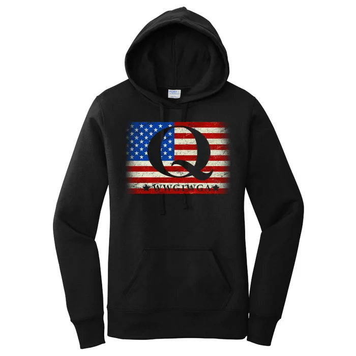 Q-anon  WWG1WGA Where We Go One We Go All Women's Pullover Hoodie