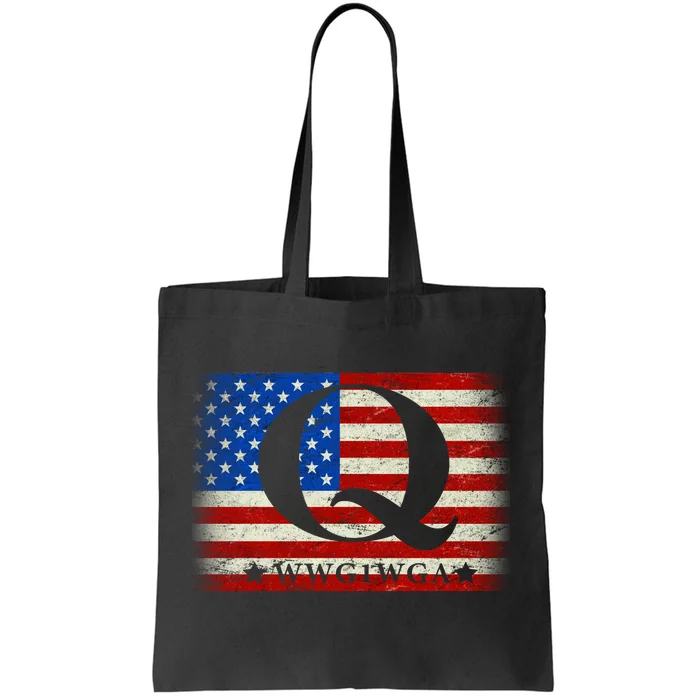 Q-anon  WWG1WGA Where We Go One We Go All Tote Bag