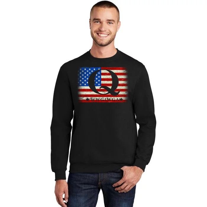 Q-anon  WWG1WGA Where We Go One We Go All Tall Sweatshirt