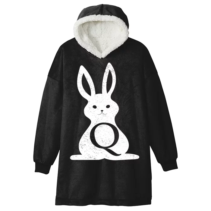 Q Anon Bunny Qanon Hooded Wearable Blanket