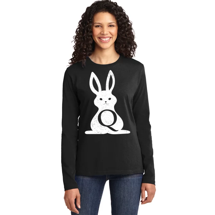 Q Anon Bunny Qanon Ladies Long Sleeve Shirt