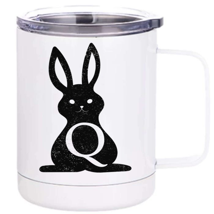 Q Anon Bunny Qanon Front & Back 12oz Stainless Steel Tumbler Cup