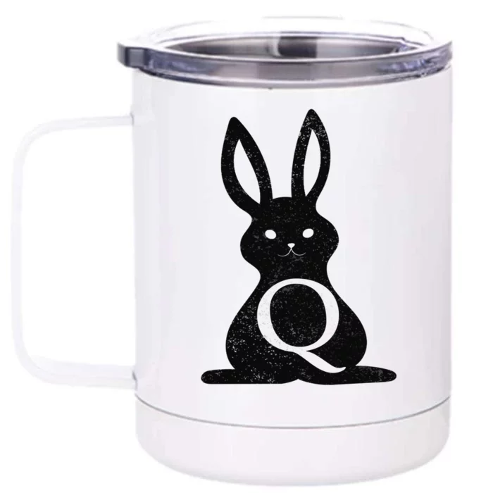 Q Anon Bunny Qanon Front & Back 12oz Stainless Steel Tumbler Cup