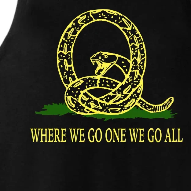 Q Anon Don't Tread On Me Qanon Ladies Tri-Blend Wicking Tank