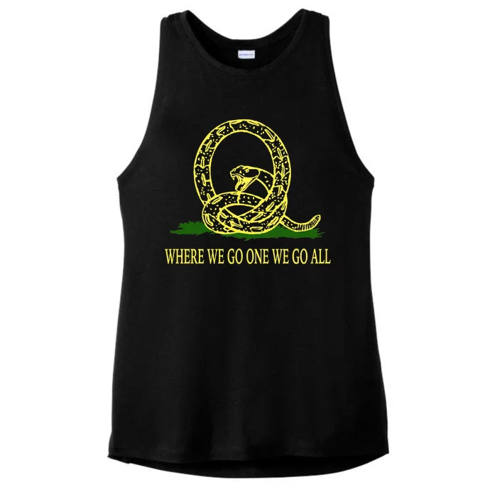 Q Anon Don't Tread On Me Qanon Ladies Tri-Blend Wicking Tank